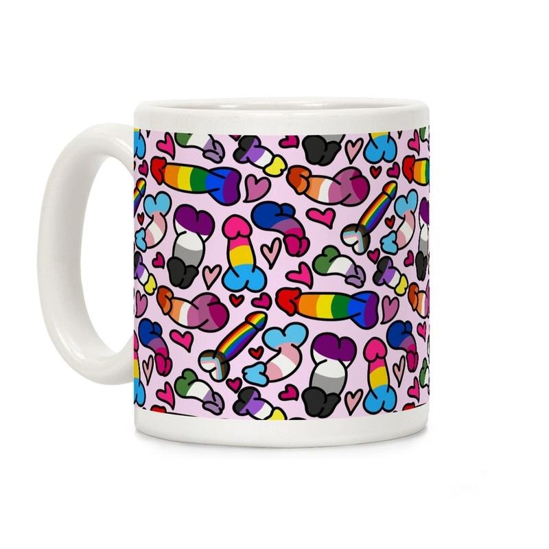 Pride Penis Pattern Coffee Mug 11oz-15oz, funny Coffee Mug, Gift Ideas
