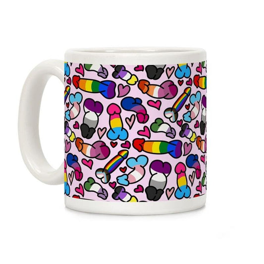 Pride Penis Pattern Coffee Mug 11oz-15oz, funny Coffee Mug, Gift Ideas