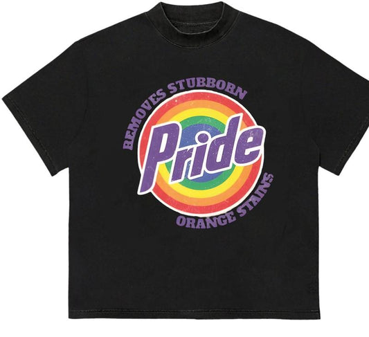 Pride Removes Stubborn Orange Stains T-Shirt Retro 90s Vintage Graphic Tees for Him and Her