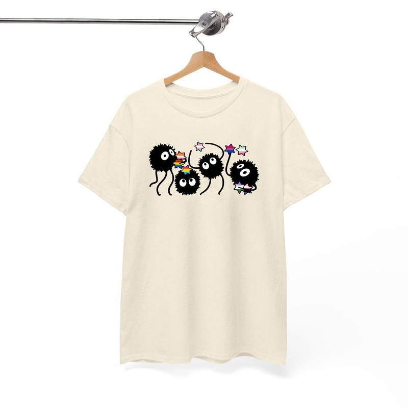 Pride Soot Sprites Star Candy Tee, Soot Sprite Gay Pride Flag LGBTQ T-Shirt, Ghibli Star Candy Shirt, LGBT Anime Shirt, Ghibli Pride Sprites T-Shirt