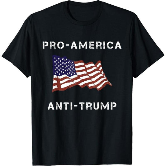 Pro-America Anti-Trump American USA Flag T-Shirt
