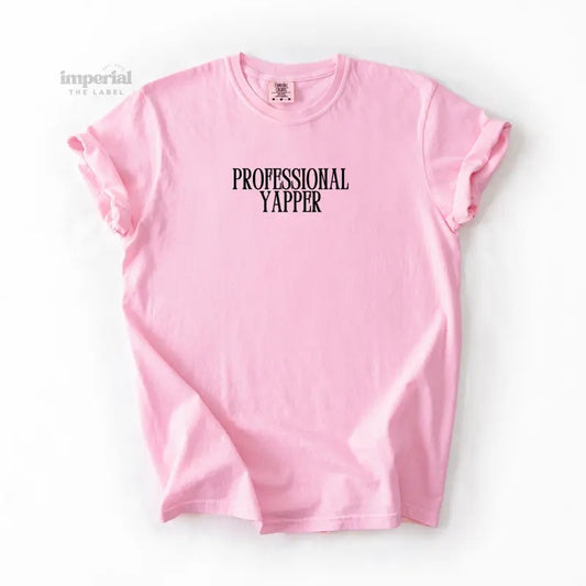 Professional Yapper Comfort Colors T-Shirt, Oversized Vintage-Washed Tee, Soft Garment-Dyed Cotton, Aesthetic Streetwear, Casual Everyday Outfit