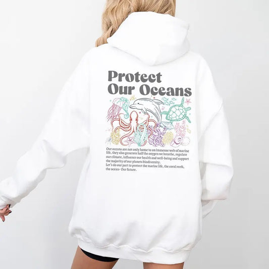 Protect Our Oceans Hoodie, Save Your Oceans Sweatshirt, Beach Hoodie, Save The Ocean , Marine Biologist Shirt, Surfing Hoodie, Ocean Lovers Shirt