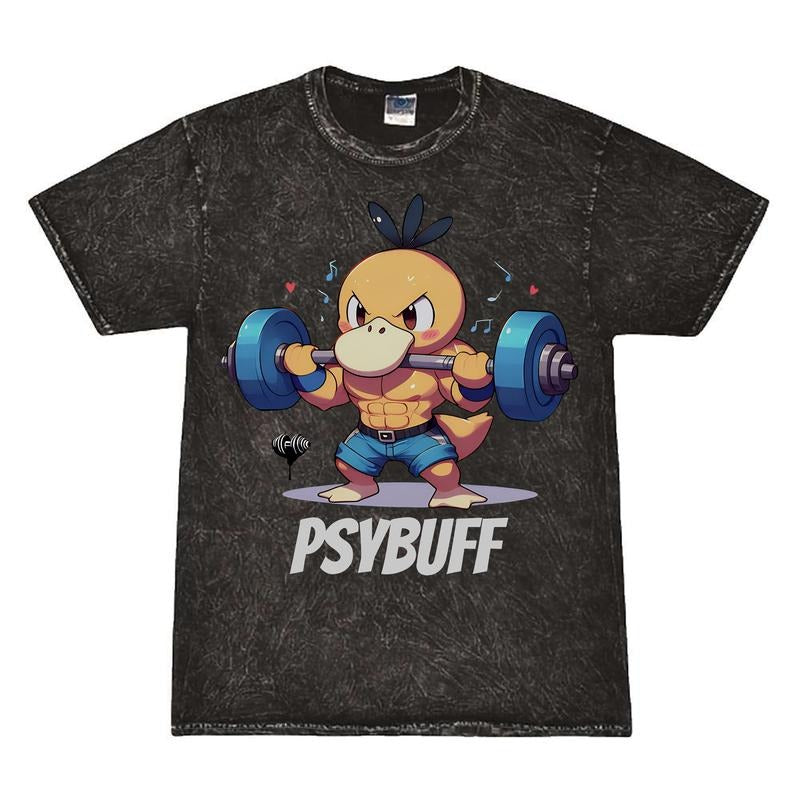 Psybuff Vintage Tee, Psyduck T-Shirt, Pokemon Tee, Anime Shirt, Animation Graphic Tees, Gym Shirt, Unisex T-Shirt, Gift For Men Women Top Printed