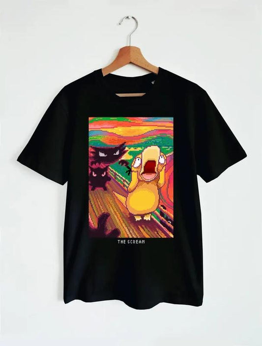 Psyduck The Scream, Anime Gift, Psyduck Shirt