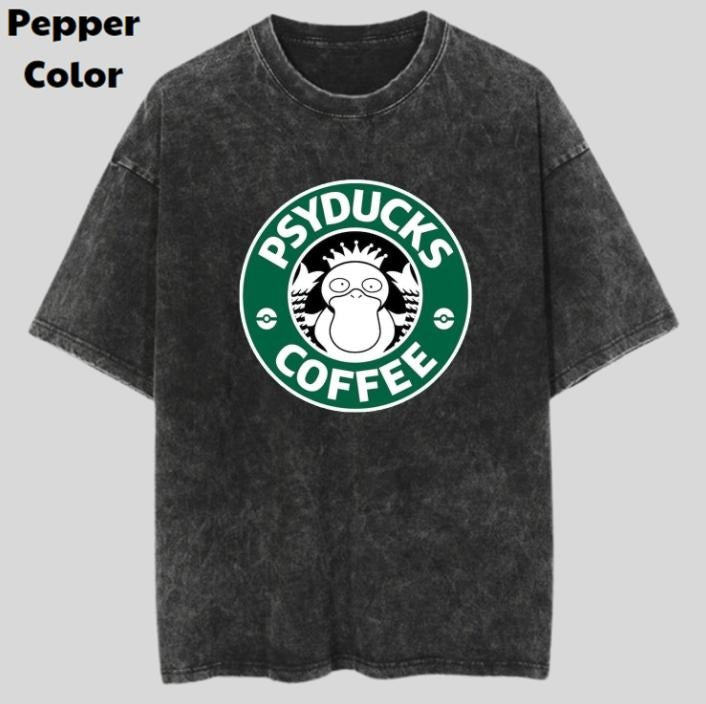 Psyduck Vintage Tees, Psyduck Coffee T-Shirt, Pokemon Graphic Tees, Funny Pokemon Shirt, Unisex Anime Shirt, Menswear Womenswear Streetwear