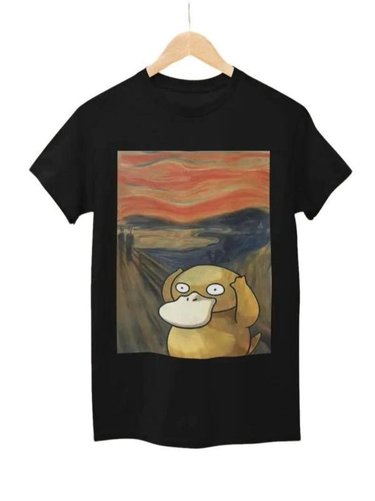 Psyduck the Scream Shirt , Psyduck Sweatshirt, Psyduck T-Shirt Hoodie, Pokemon Sweatshirt, Japanese Anime Cute Sweatshirt Shirt Gifts, The Scream Art