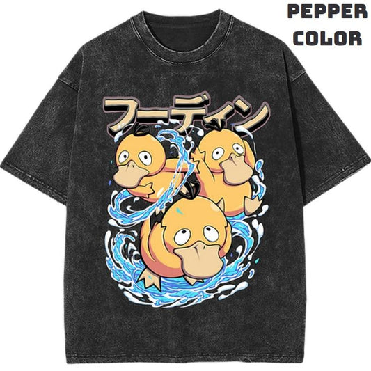 Psywave Squad Vintage Graphic Tees, Psyduck Tshirt, Pokemon Shirts, Pokemon Merch, Anime Manga Shirt, Anime Clothing, Unisex Casual Outfits, Crew Neck Gifts For Men Women Streetwear Menswear Womenswear