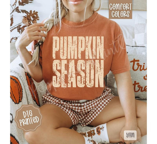 Pumpkin Season Comfort Colors, Trendy Women's Fall Tshirt