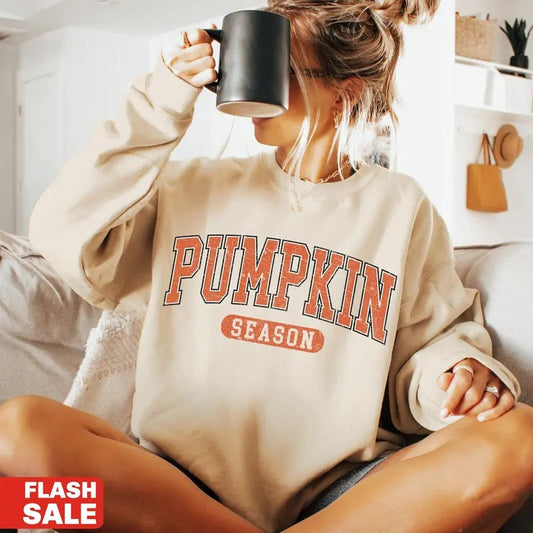 Pumpkin Season Halloween Sweatshirt, Retro Halloween Shirt, Vintage Fall Sweater Weather Thanksgiving Gift Halloween Sweatshirts