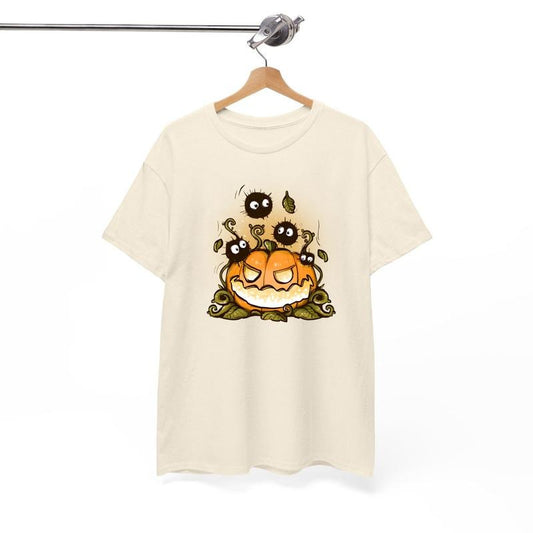 Pumpkin Soot Sprite Halloween Tee, Halloween Black Soots , Cute Spooky Ghibli Shirt, Kawaii Fall Aesthetic T-Shirt, Soot Sprite Pumpkin Tee, Studio Ghibli Halloween Shirt, Spooky Anime Fall Vibes