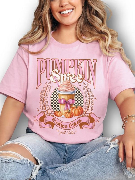 Pumpkin Spice Coffee Club, Retro Ghost Sweatshirt, Pumpkin Sweatshirt, Halloween Sweatshirt, Halloween Shirt, Unisex Classic Cotton Tee with Graphic Print in All Sizes, For Men, For Women