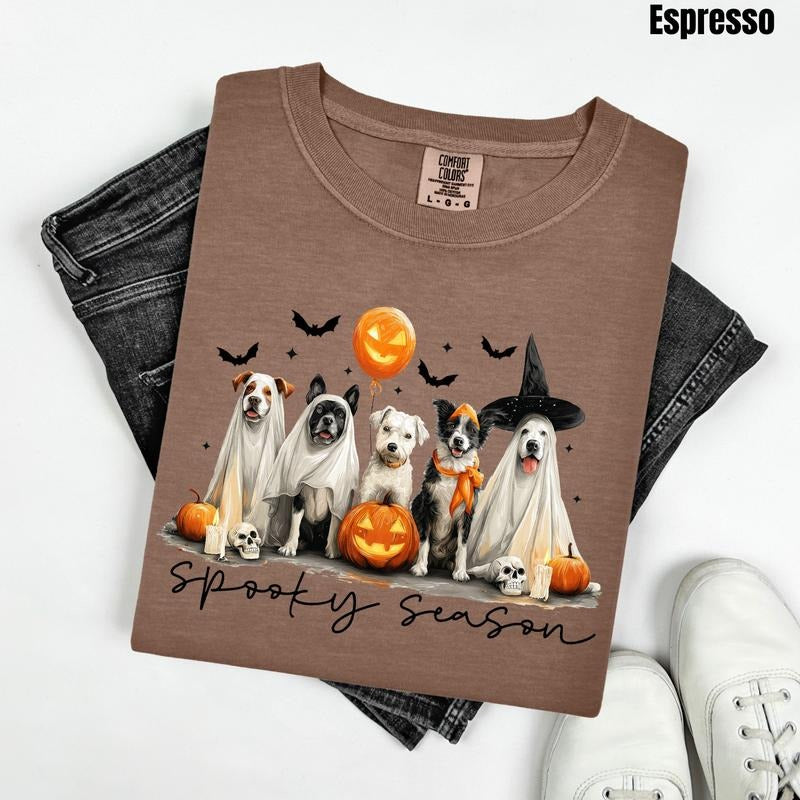 Puppy Spooky Season Comfort Colors T-Shirt 'NLB'