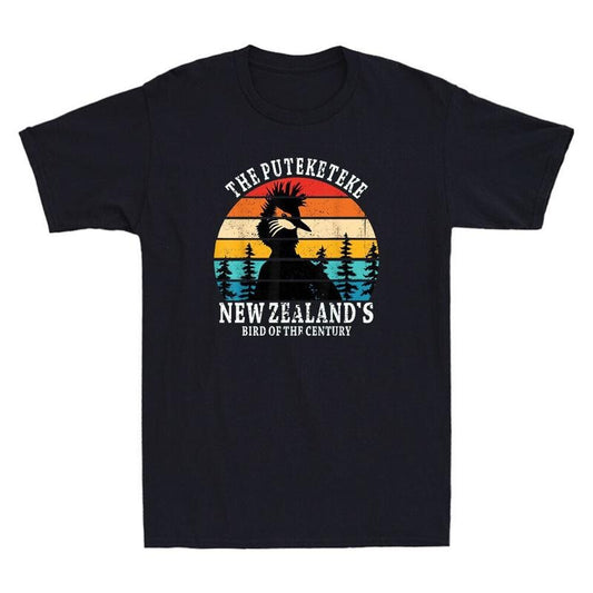 Puteketeke New Zealands Bird Of The Century Funny Bird Lover Retro Mens TShirt