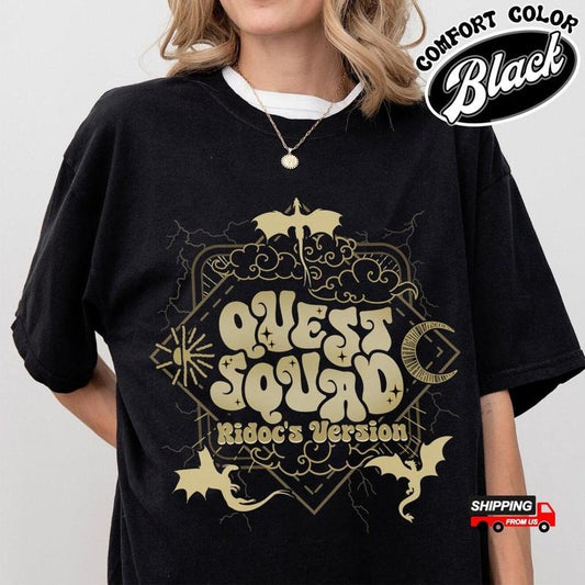 Quest Squad Shirt, Fourth Wing Shirt, Onyx Storm Shirt, Basgiath War College Shirt, Dragon Rider Shirt, Fantasy Reader G, Classic