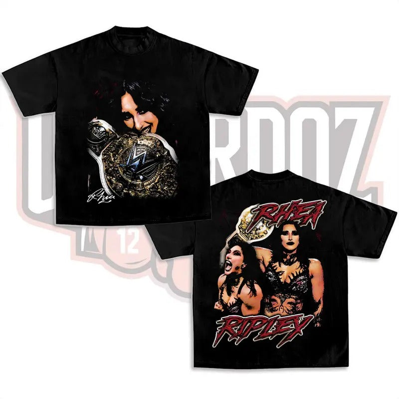 RHEA RIPLEY CHAMPION 2025 Tee, WWE Rhea Ripley Tee, Rhea Shirt, WWE Shirt, Sports T-shirt, Wrestling Gift, Gift for Him Her Hoodie Sweatshirt