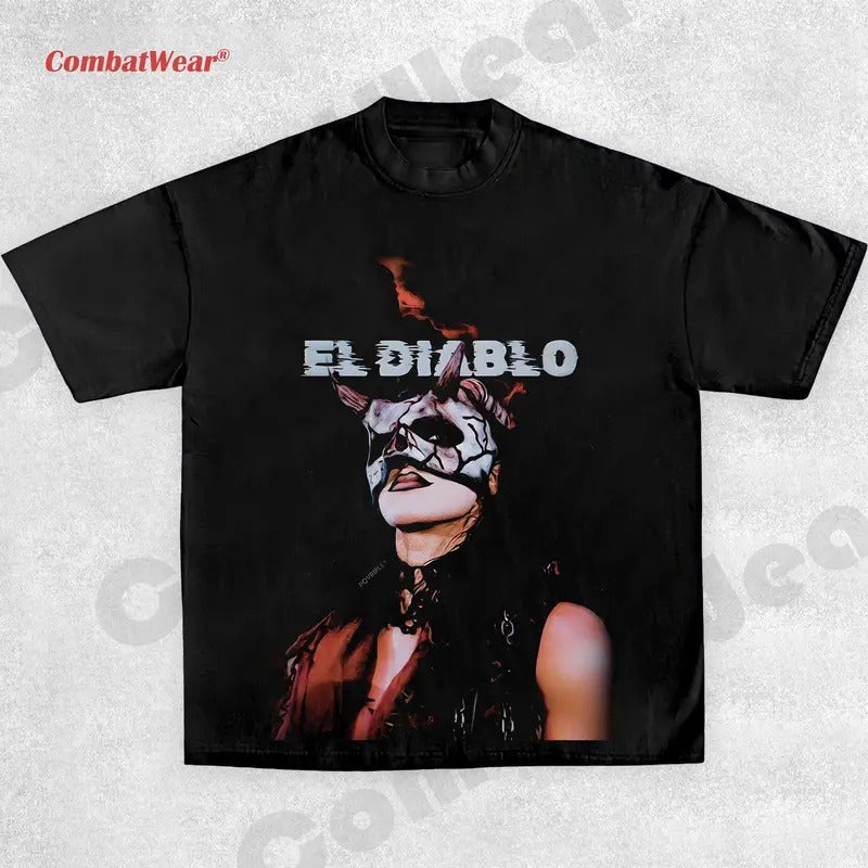 RHEA RIPLEY EL DIABLO TEE , Wrestling Tee, Wrestling Graphic Tee, Wrestler Shirt, Sports Shirt, Vintage Wresting Shirt, Wrestling Gift
