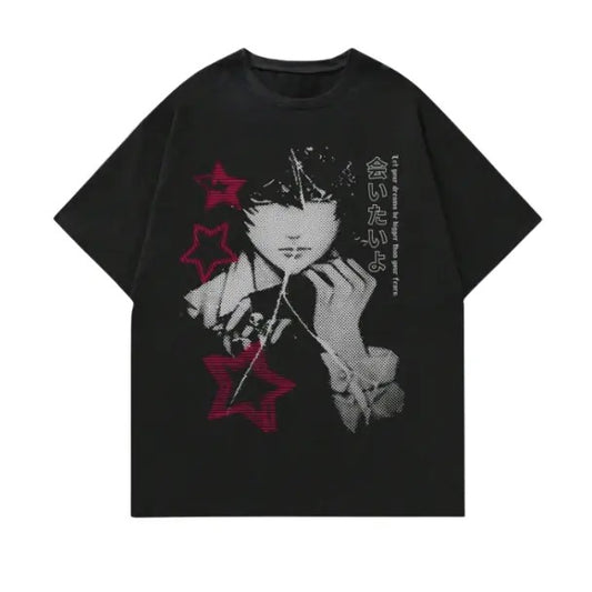 ROMWE Anime Men's Summer Casual Short Sleeve T-Shirt, Hoodie, Sweatshirt S-3XL, Streetwear & Underwear