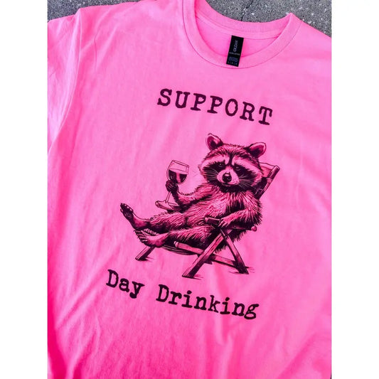Raccoon Day Drinking Graphic Tee