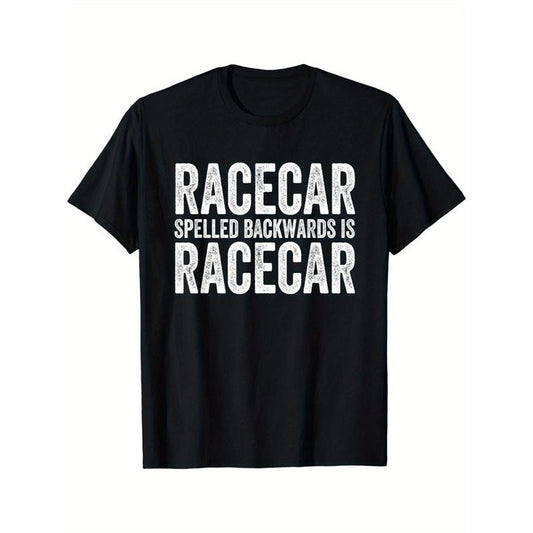 Race car...Men's Cotton T-Shirts with Trendy Digital Prints: High-Quality Cotton Fabrics with Vibrant Designs, Ideal for a Comfortable and Stylish Everyday Look made in usa