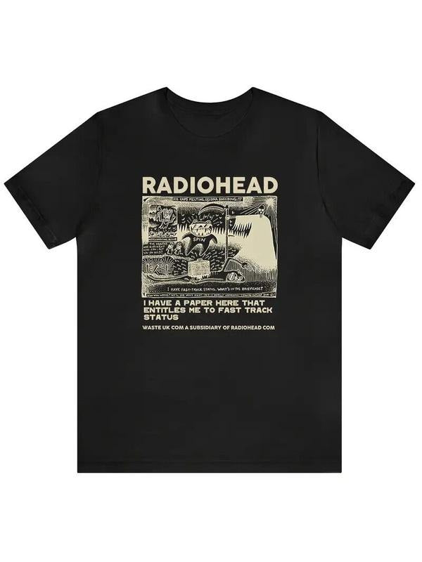 RadioHead Rock Band Vintage TShirt, y2k Tshirt teens clothes