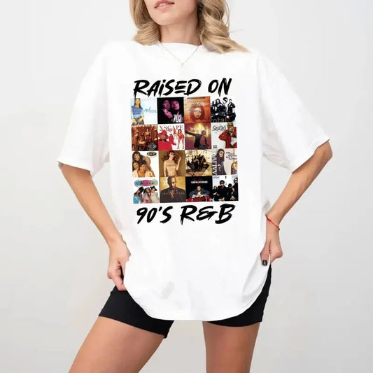 Raiised On 90's R&B Album Cover Tshirt Sweatshirt Hoodie, 90s Music, Country Music Shirt, Hip Hop Shirt, Unisex Sweater Pullover Tee Womenswear Embroidered