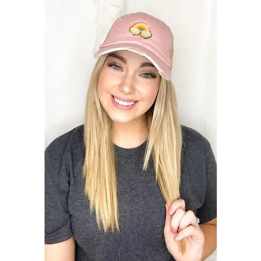 Rainbow Ideal Chenille Vintage Hat