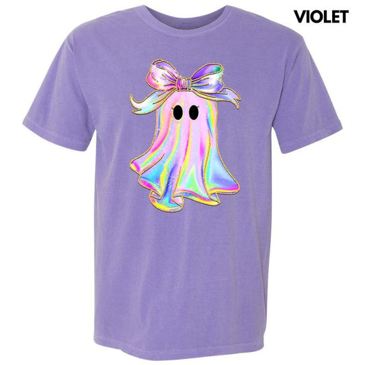 Rainbow Sparkle Ghost Comfort Colors T-Shirt 'NLB'