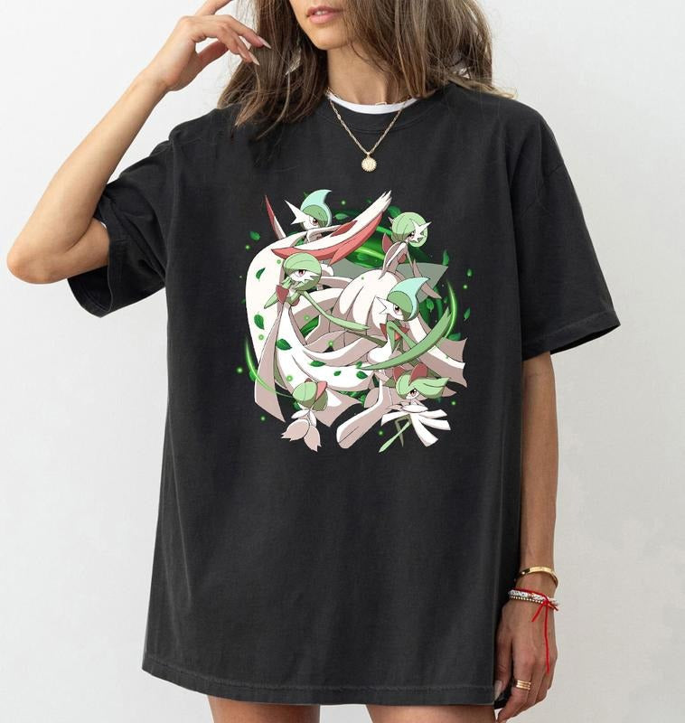 Ralts Evolutions T-Shirt, Gardevoir, Mega Gardevoir, Iron Valiant, Kirlia, Gallade, Pokemon Sweatshirt, Japanese Anime Hoodie