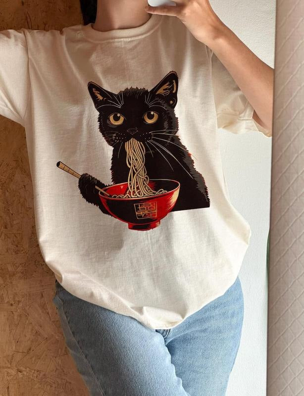 Ramen Cat T-Shirt, Cat Lover Gift, Kawaii Shirt, Anime Cat T-Shirt, Japanese Shirt, Foodies Shirt, Ramen Lover, Kitty Tee, Ramen Cat T-Shirt, Cat Lover Gift, Kawaii Shirt, Anime Cat T-Shirt, Japanese Shirt, Foodies Shirt, Ramen Lover, Kitty Tee