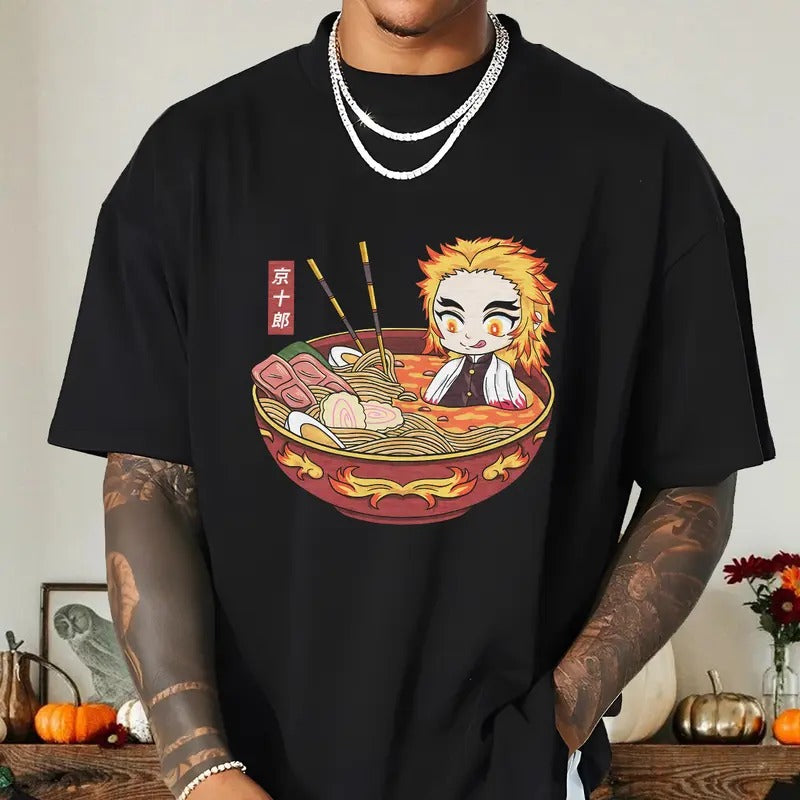 Ramen Rengoku Kyojuro Demon Slayer characters shirt, Kimetsu No Yaiba t-shirt, anime sweatshirt hoodie, Tanjiro shirt, Rengoku t-shirtstyle{n002}2