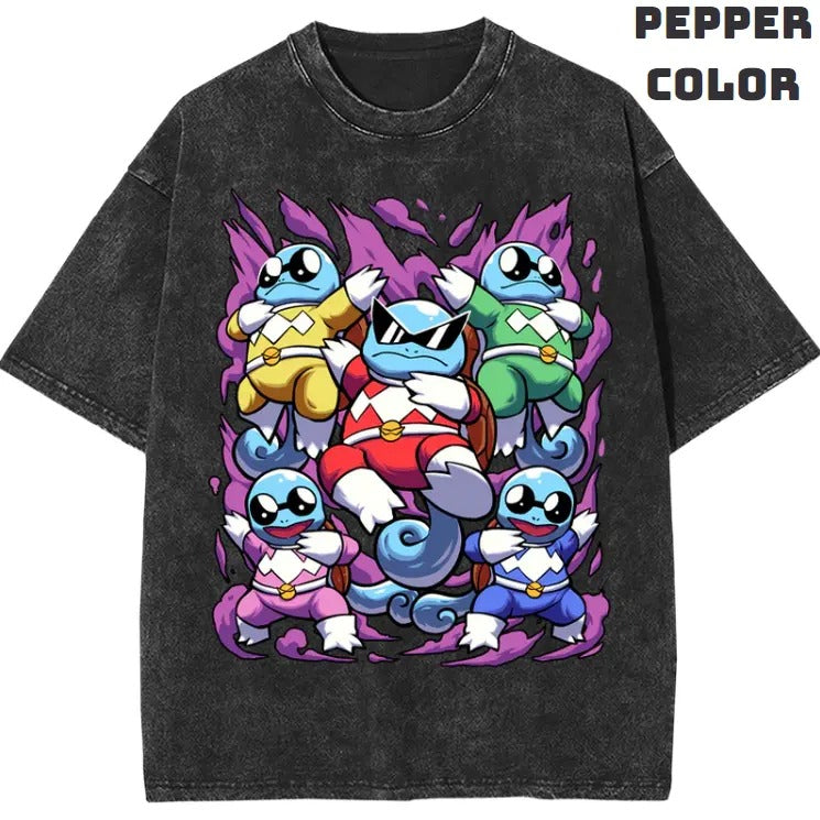 Ranger Squad Vintage Graphic Tees, Squirtle T-Shirt, Pokemon Shirts, Pokemon Stuff, Unisex Anime Manga Shirt Top Menswear Womenswear Streetwear