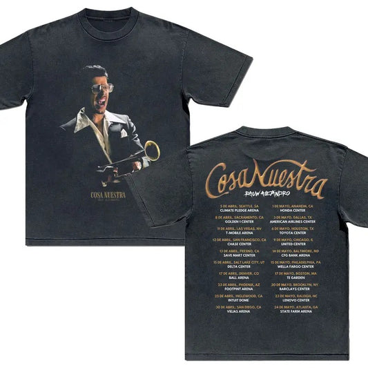 Rauw Cosa Nuestra T-shirt Alejandro World Tour 2025 Sweatshirt Cosa Nuestra World Tour Hoodie Alejandro Merch Rap Hip Hop Tee Gift Fans Men Women 2