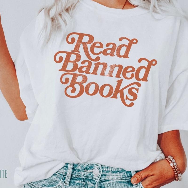 Read Banned Books Shirt, Banned Books Shirt, Reading, Book Lover Tee Gift, Library Shirt, Book Club Tee, Literary Tee, Bookish NURZD