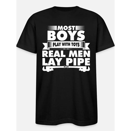 Real Person Laying Pipe Print, Men's Pure Cotton Round Neck Short Sleeve Tee, Comfortable Breathable Fabric And Fashion Regular Fit T-Shirt Top For Summer Daily Casual Wear made in usa
