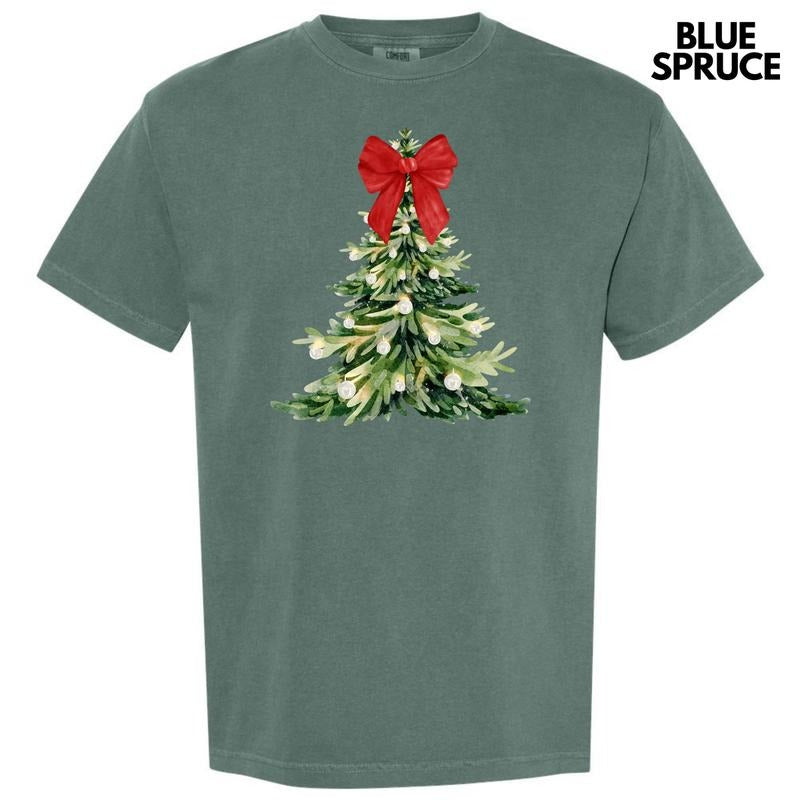 Red Elegant Christmas Tree Comfort Colors T-Shirt 'NLB'