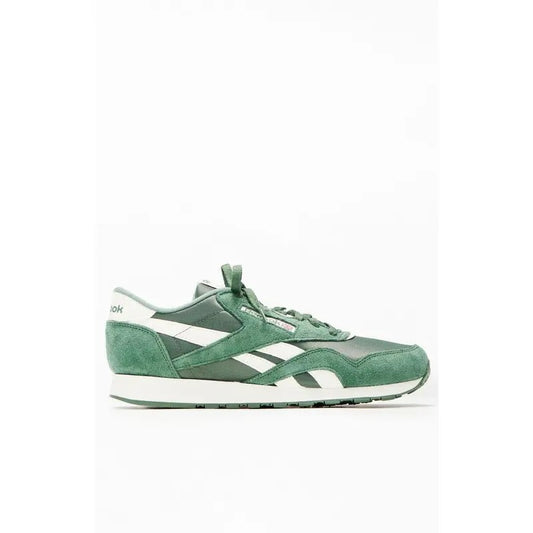 Reebok Men's Green Classic Nylon Vintage Suede Shoes - Multicolor