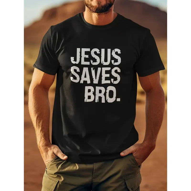 Religious Graphic Tee - Comfortable, Breathable, Short-Sleeved T-Shirt for Men - Peaceful, Faith-Inspired Casual Wear for Summer, Spring, and Fall - Fun, Quirky, Christian Apparel Made in USA