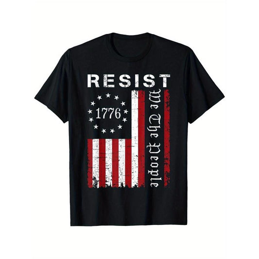 Resist Hands Off Vintage We The People American Flag Protest T-Shirt