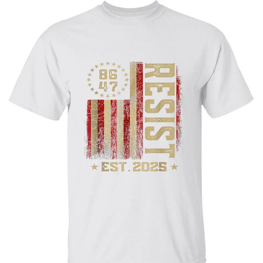 Resist T-Shirt with American Flag - Graphic Tee for Political Activism, Protest, and Anti-Trump Resistance Movements, Streetwear, Everyday Wear, Trendy Clothing, Casual Wear