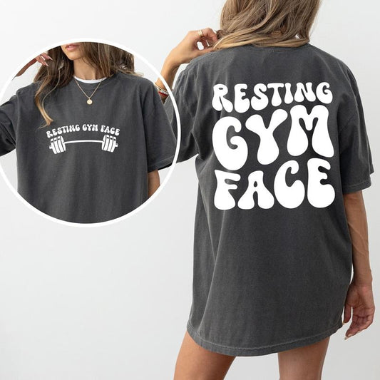 Resting Gym Face Shirt Comfort Colors, Funny Saying Unhinged Unisex T-Shirt, Women's Gym Gift, Sorry for the Resting Gym Face Tee