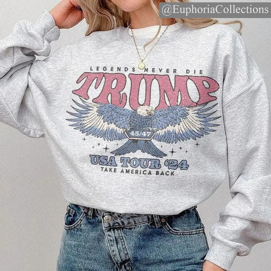Retro #Trump 2024 Election Take America Back Republican Sweatshirt, Tee, Hoodie, Vintage Style MAGA Eagle 45 47 Shirts , Global Trending Outfits