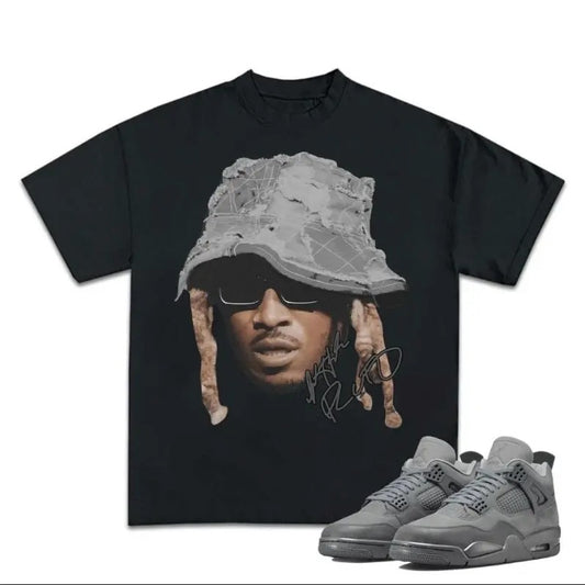 Retro 4S Wet Cement Unisex Shirt,  Future Wet Cement Unisex T-shirt, Shirt To Match Sneaker, Hiphop Rap Tee, Streetwear Y2K Shirt Cotton Menswear Oversized Clothing Tshirt