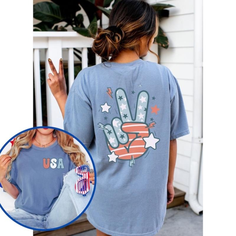 Retro 4th of July Shirt, Groovy 4th of July Shirt, USA Shirt, Patriotic Shirt, Stars and Stripes, Retro America Shirt