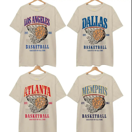 Retro All Teams Basketball Graphic Sand Shirt, Vintage Basketball Shirt, Basketball Vintage Teams Shirt, Vintage Sweathirts, Gift For Fans Basketball