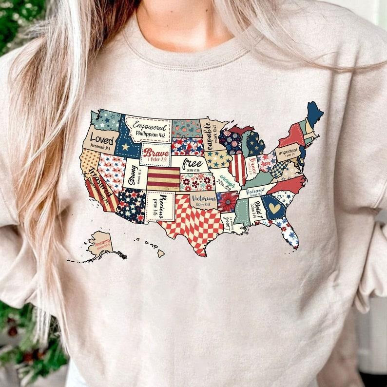 Retro America USA Map Shirt, God say you are Shirt, Bible Verse Shirt, 4th Of July Shirt, USA Flag, American Shirt, American 1776 Shirt