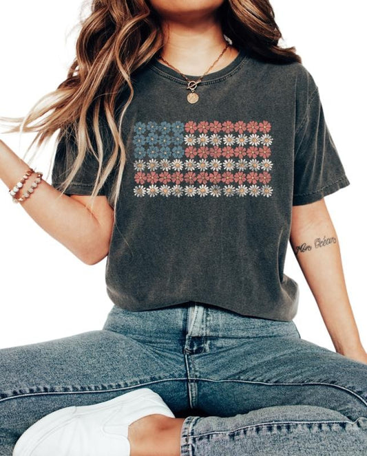 Retro American Flag Shirt, 4th Of July Gift, Womens Fourth Of July Shirt, Usa Flag Tee, Patriotic Shirt, Independence Day Gift, Unisex T-Shirt, Gifts For Teenager Adult, Short Sleeve Tee Shirt