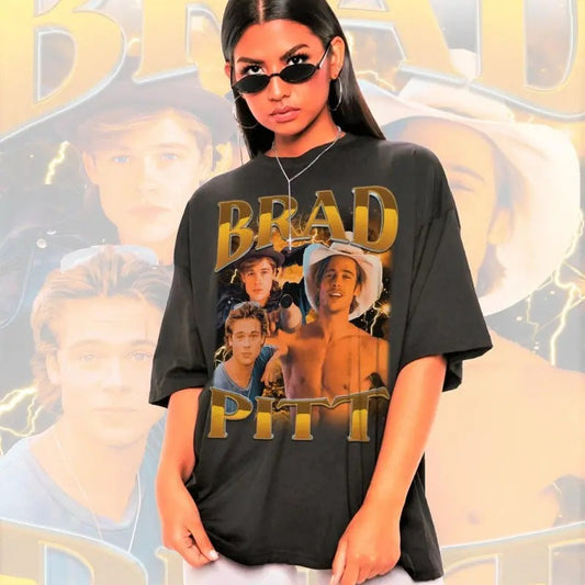Retro BRAD PITT Shirt-Brad Pitt Sweatshirt,Brad Pitt Hoodie,Brad Pitt Tshirt,Brad Pitt T shirt,Brad Pitt T-shirt