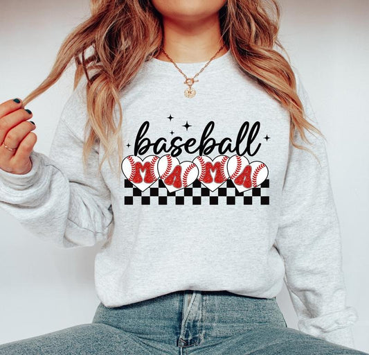 Retro Baseball Mama Sweatshirt, Funny Sports Sweater, Baseball Mom Sweatshirt, Unisex Sweatshirt, Gifts For Mom Mother From Kids Children, Long Sleeve Crewneck Tee, Mom Gifts Sweater, Gifts For Birthday Fit Womenswear