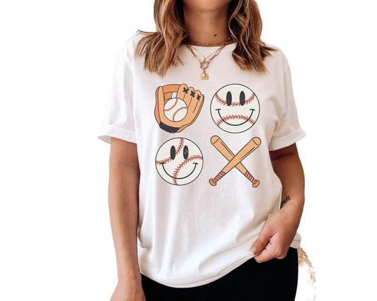 Retro Baseball Shirt, Baseball Tee, Womens Baseball T Shirt, Baseball Mom, Baseball T-Shirt, Gifts For Baseball Fan, Baseball Gifts For Players, Short Sleeve Tee Shirt, Gift For Birthday Christmas